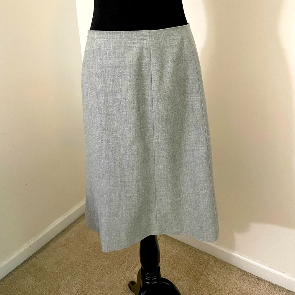 A-line grey wool skirt from J Crew in size 4.